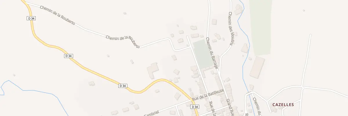 Plan du 1 Che de la Rouberto à Cenne-Monestiés