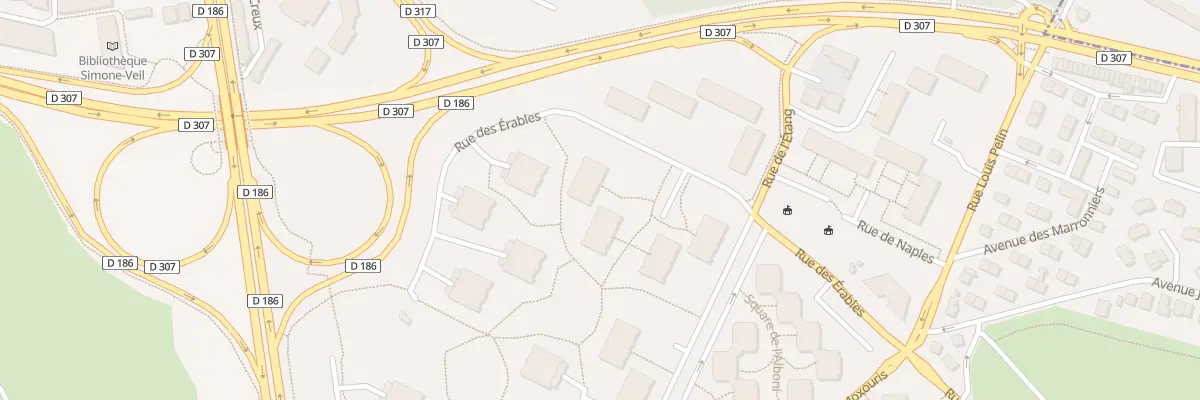 Plan du 12 Rue des Erables au Chesnay-Rocquencourt