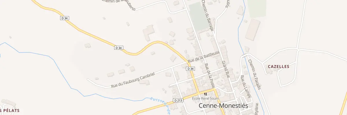 Plan du 2 Av de Villemagne à Cenne-Monestiés