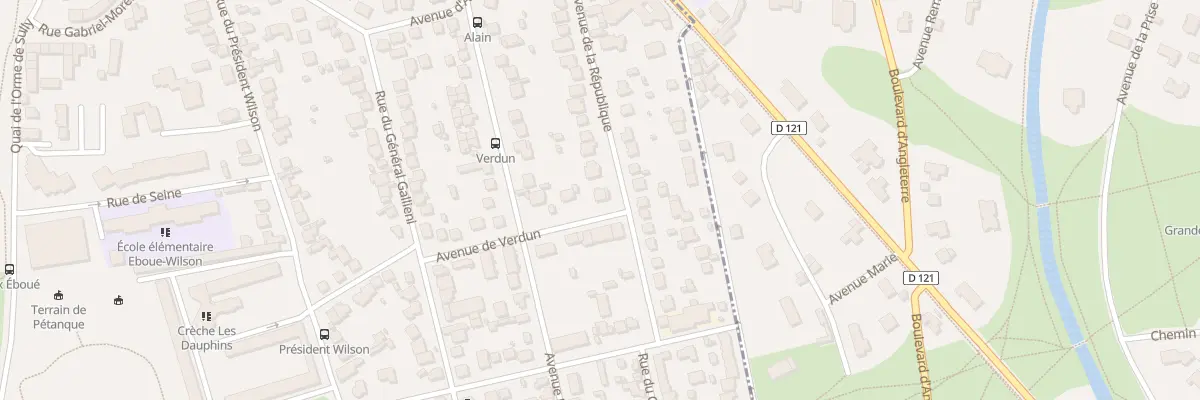 Plan du 34 Av de la République au Pecq