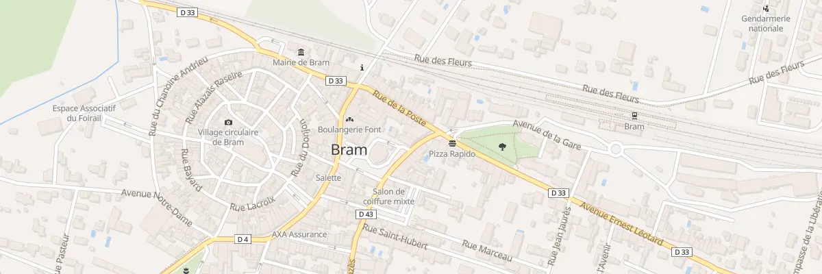 Plan du 4 Av du Razès à Bram