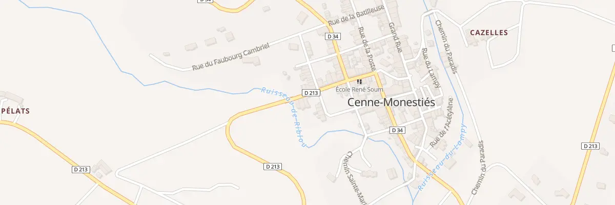 Plan du 13 Rue de la Mairie à Cenne-Monestiés