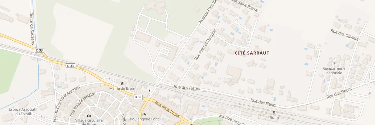 Plan du 7 Rue Rhin et Danube à Bram