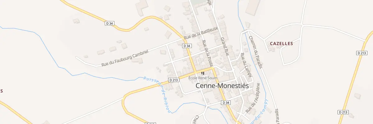 Plan du 16 Av de Villemagne à Cenne-Monestiés