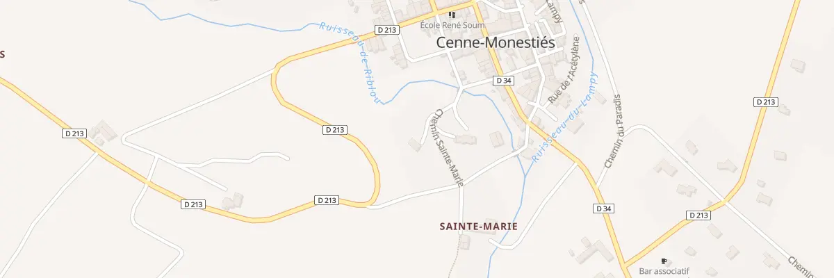 Plan du 5001 La Crouzette à Cenne-Monestiés