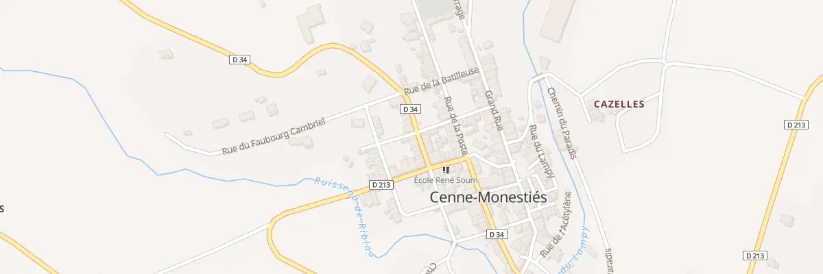 Plan du 14 Av de Villemagne à Cenne-Monestiés