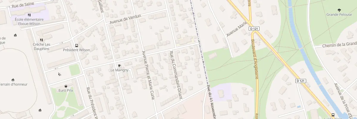 Plan du 1 Rue du Commandant Driant au Pecq
