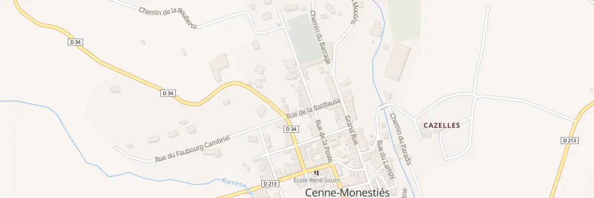 Plan du 12 Rue de la Poste à Cenne-Monestiés