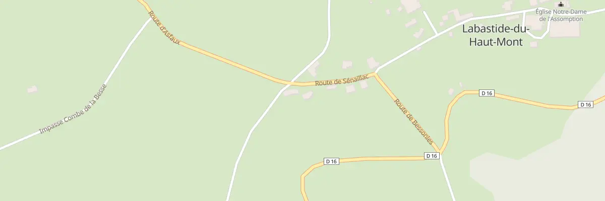 Plan du 5012 La Besse à Labastide-du-Haut-Mont