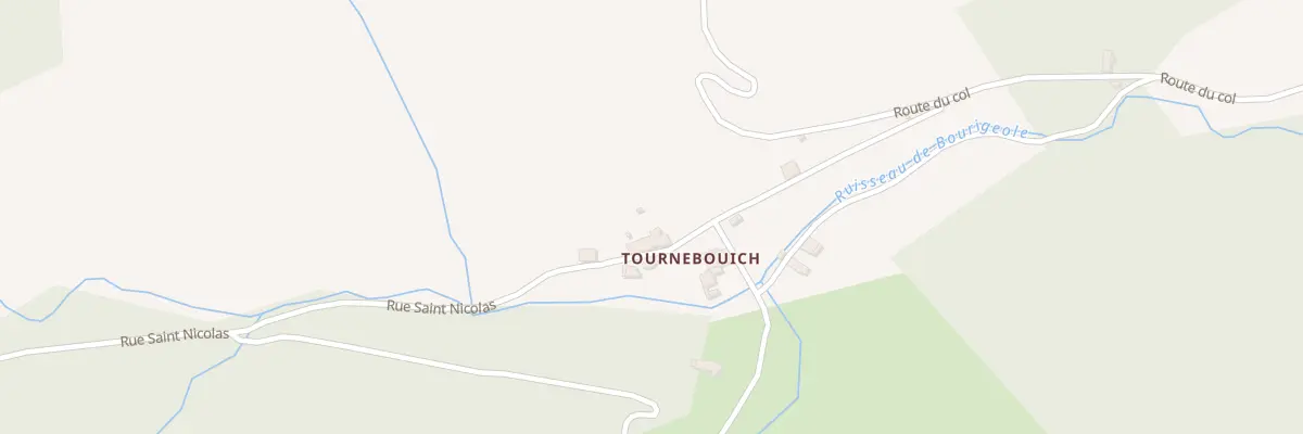 Plan du Hameau de Tournebouich à Bourigeole