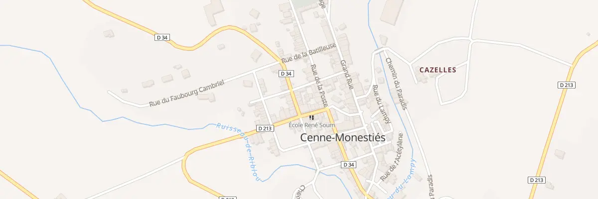 Plan du 9 Av de Villemagne à Cenne-Monestiés