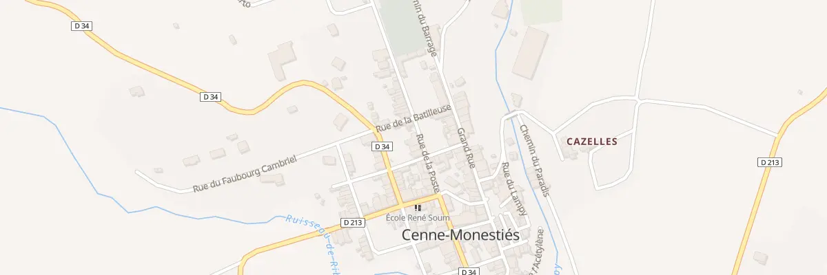 Plan du 24 Rue de la Poste à Cenne-Monestiés