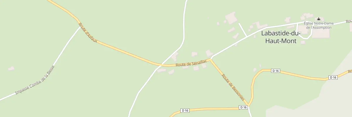Plan du 5011 La Besse à Labastide-du-Haut-Mont