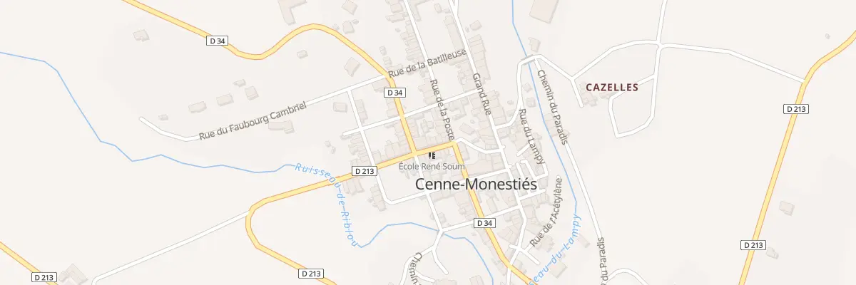 Plan du 8 Rue de la Mairie à Cenne-Monestiés