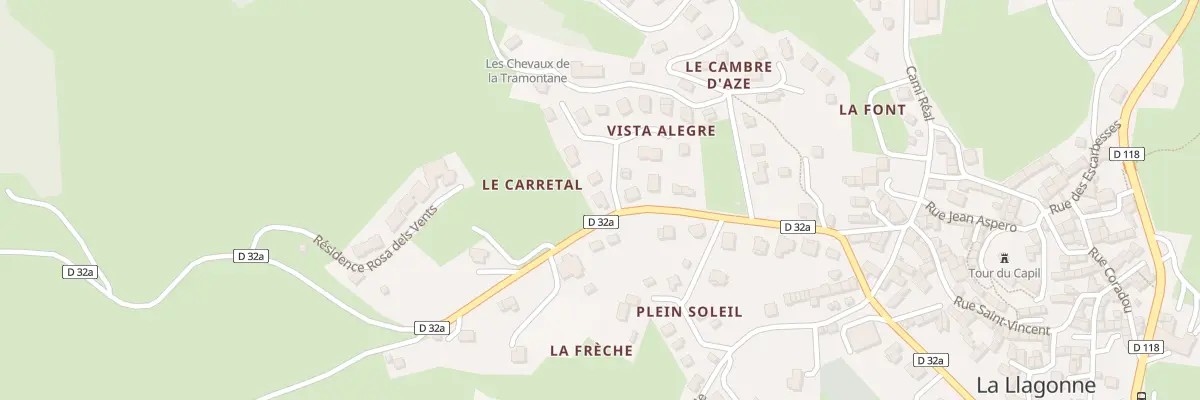 Plan du 1 Lot Lo Carretal à La Llagonne