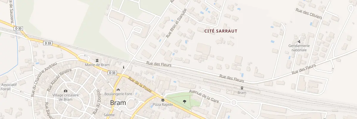 Plan du 3 Rue des Fleurs à Bram
