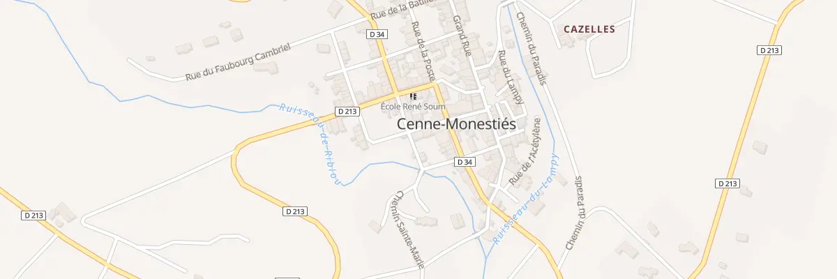 Plan du 5 Rue de l’Eglise à Cenne-Monestiés