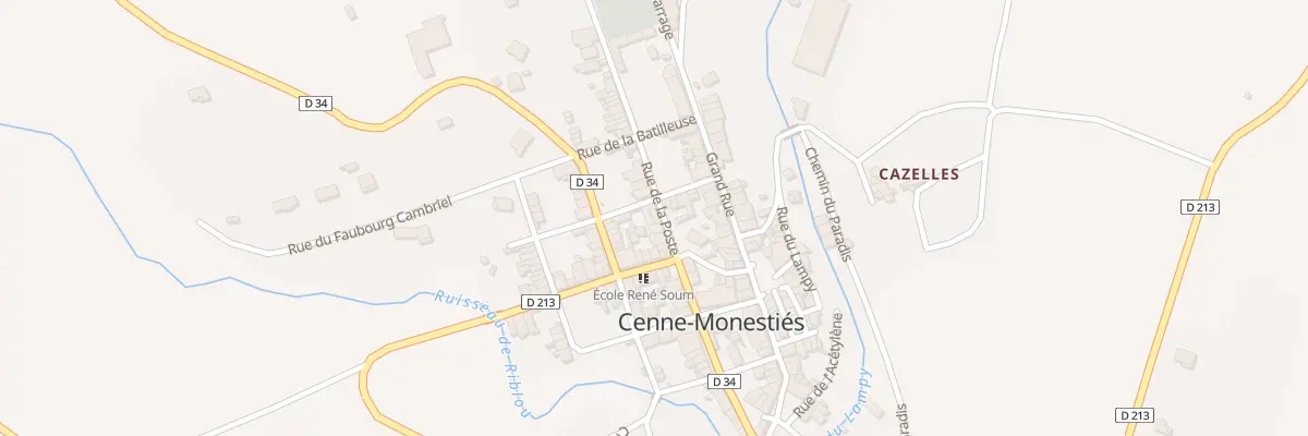 Plan du 32 Rue de la Poste à Cenne-Monestiés