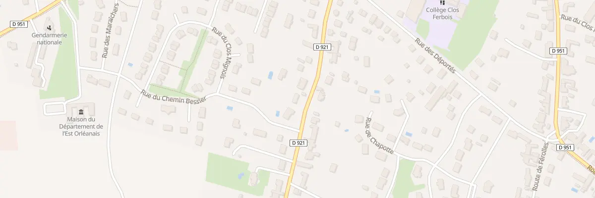 Plan du 28 Rte de la Ferte St Aubin à Jargeau