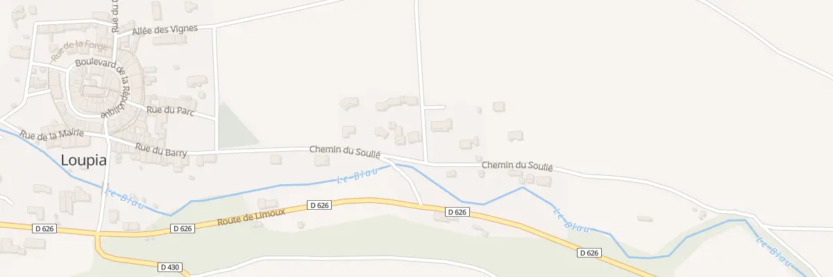 Plan du 5001F Che du Soulié à Loupia