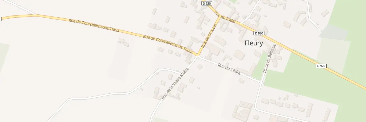 Plan du 2 Rue de Courcelles-sous-thoix à Fleury