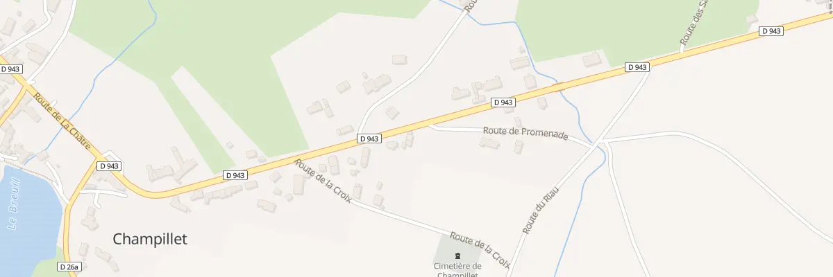 Plan du 28 Rte de Chateaumeillant à Champillet