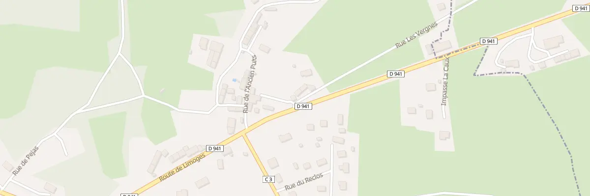 Plan du 1 Rue Les Vergnes à Saint-Marc-à-Frongier