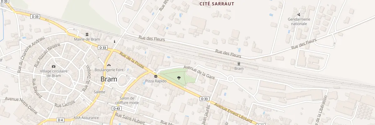 Plan du 7 Rue de la Gare à Bram
