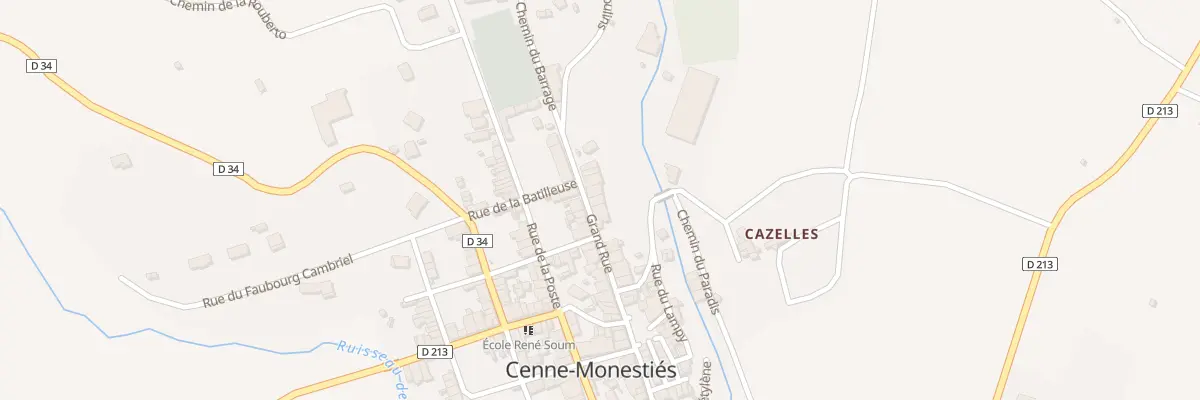 Plan du 9 Gr Grand’ Rue à Cenne-Monestiés