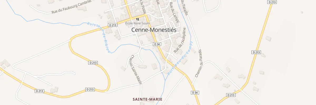 Plan du 66 Rue de la Poste à Cenne-Monestiés