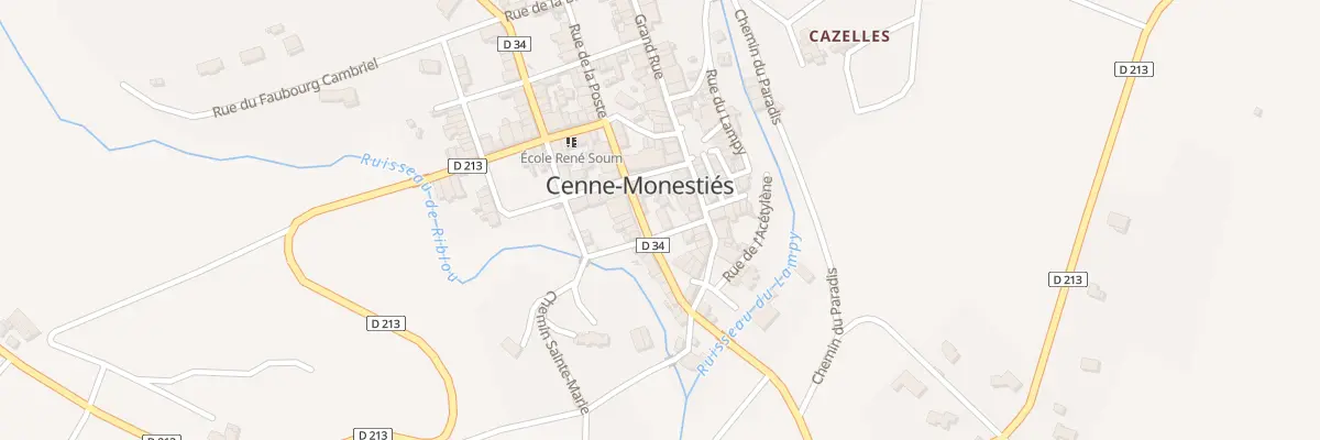 Plan du 2 Rue du Chalet à Cenne-Monestiés