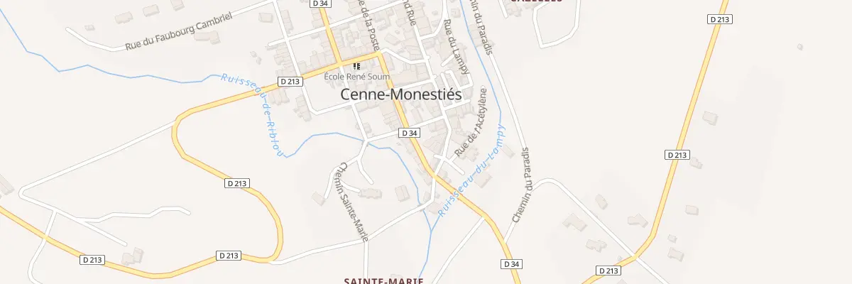 Plan du 1 Pl de la Bascule à Cenne-Monestiés
