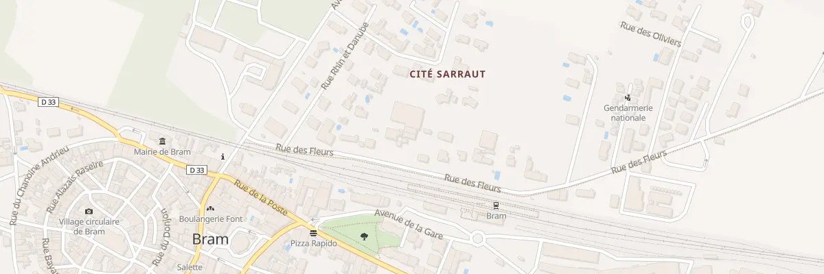 Plan du 7T Rue des Fleurs à Bram
