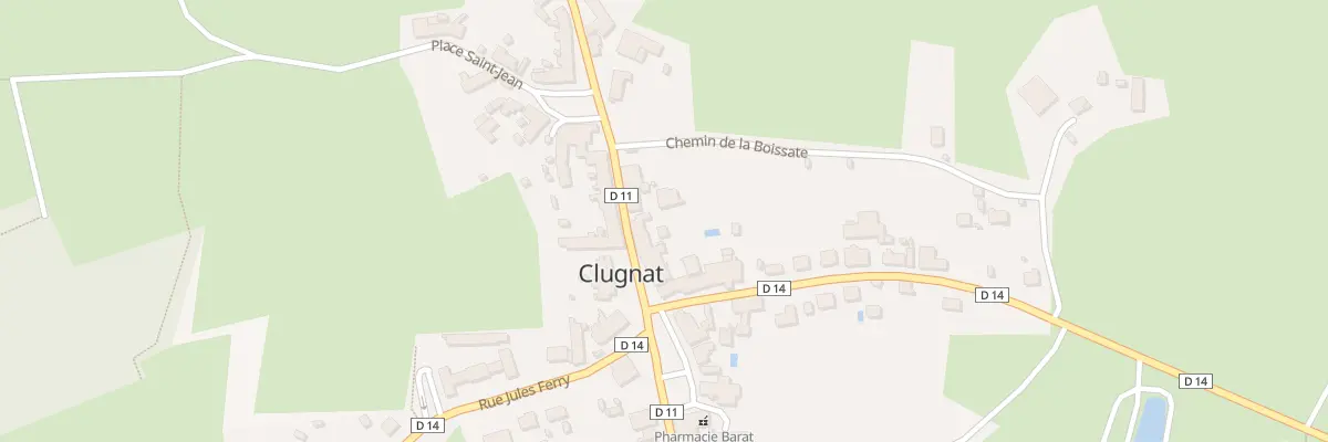 Plan du 10 Rue Martin Nadaud à Clugnat