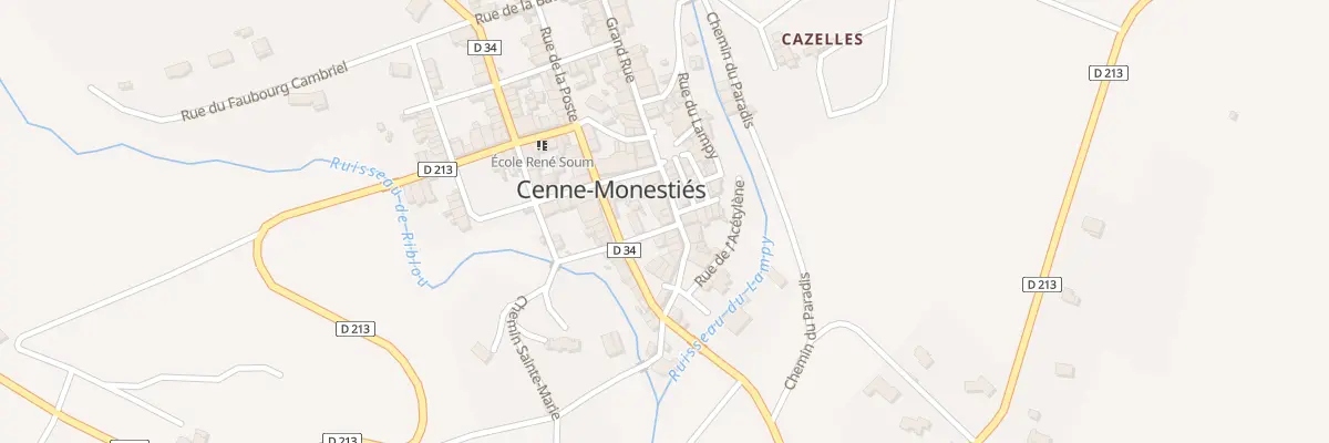 Plan du 42 Gr Grand’ Rue à Cenne-Monestiés