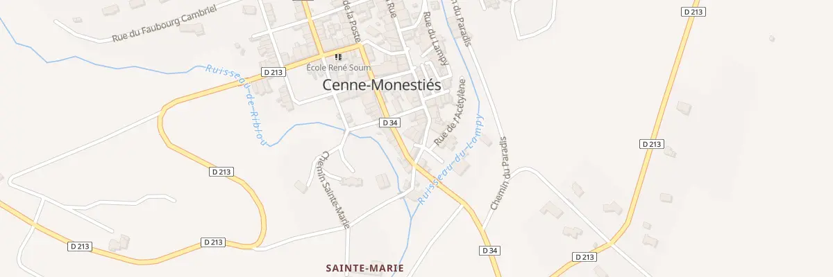 Plan du 2B Pl de la Bascule à Cenne-Monestiés