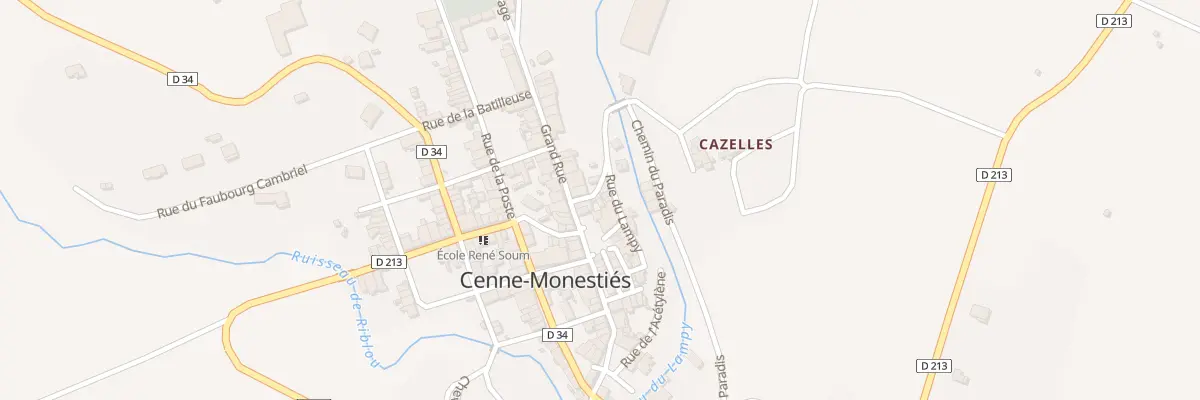 Plan du 1 Rue du Terme à Cenne-Monestiés