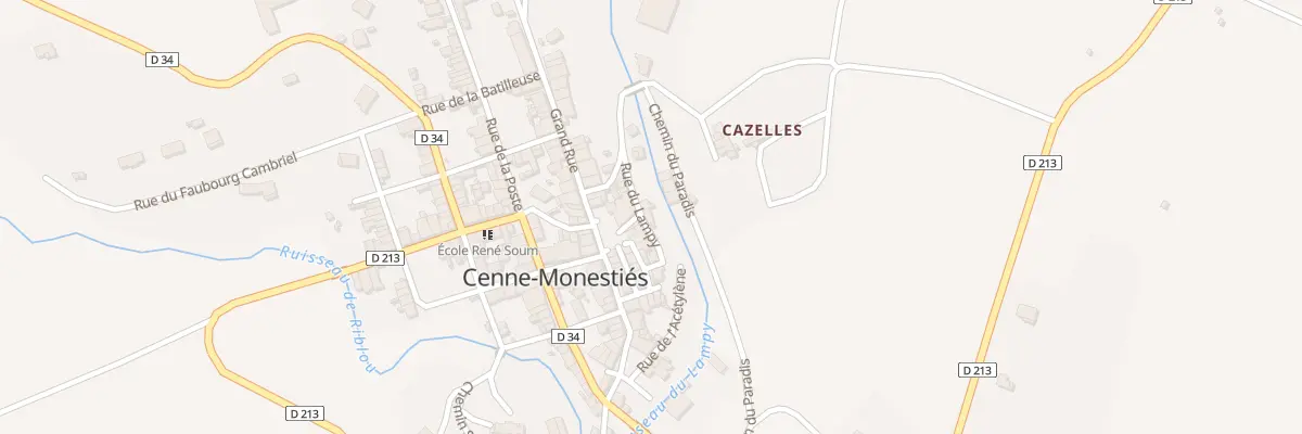 Plan du 7 Rue du Lampy à Cenne-Monestiés