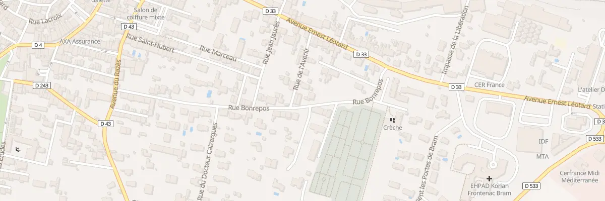 Plan du 27 Rue Bonrepos à Bram