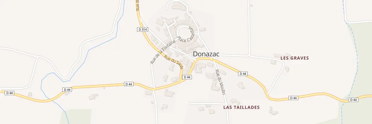 Plan de la Rue du Saule à Donazac