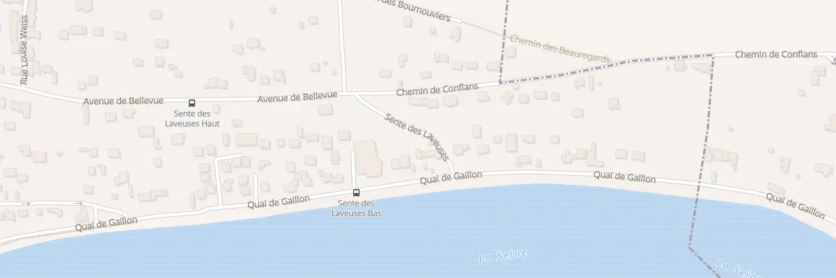 Plan du 3 Sen des Laveuses à Conflans-Sainte-Honorine