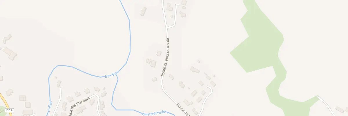 Plan du 38 Rte de Foncrouzoule à Cambounet-sur-le-Sor