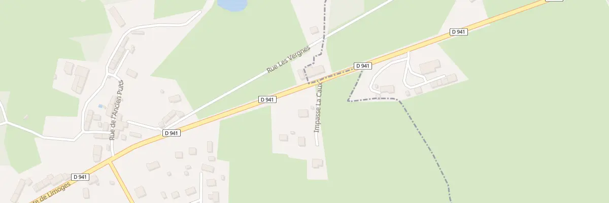 Plan du 1 Rte de Limoges à Saint-Marc-à-Frongier