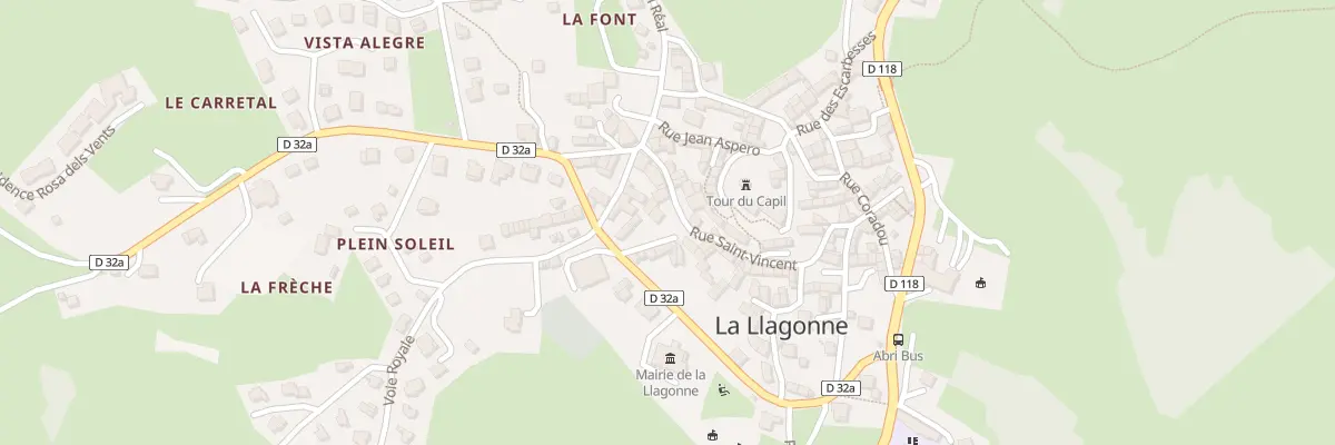 Plan du 1 Imp du Lavoir à La Llagonne