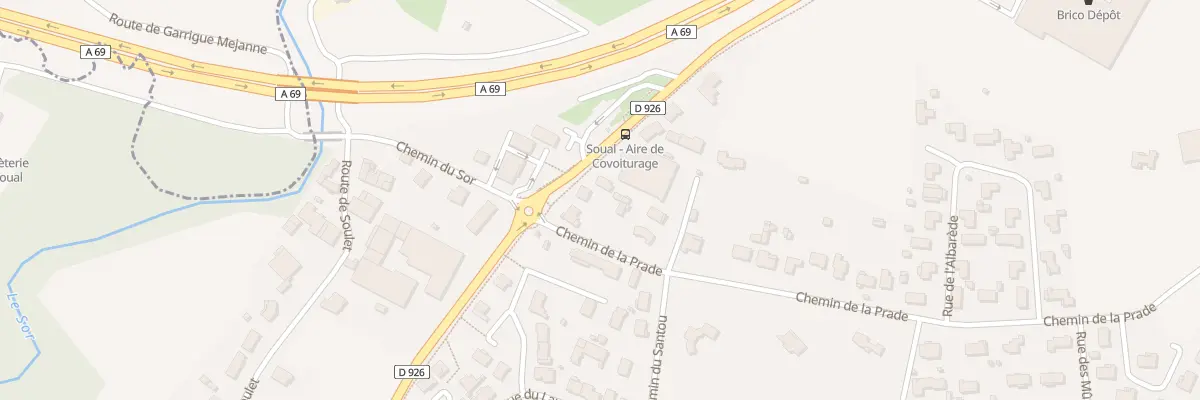 Plan du 686 Av de Castres à Soual