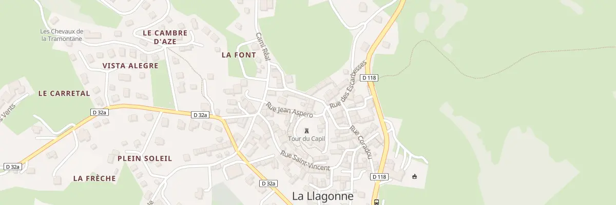 Plan du 76A Le Village à La Llagonne