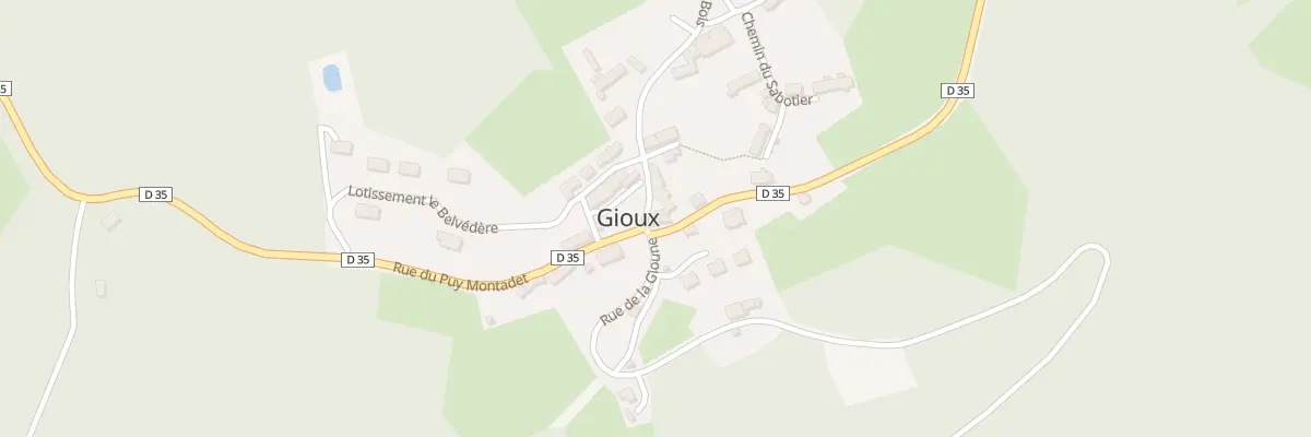 Plan du 5014 Le Bourg à Gioux