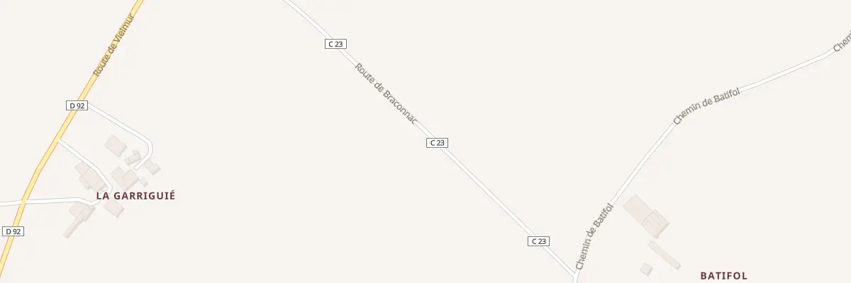 Plan du 424 Rte de Braconnac à Lautrec