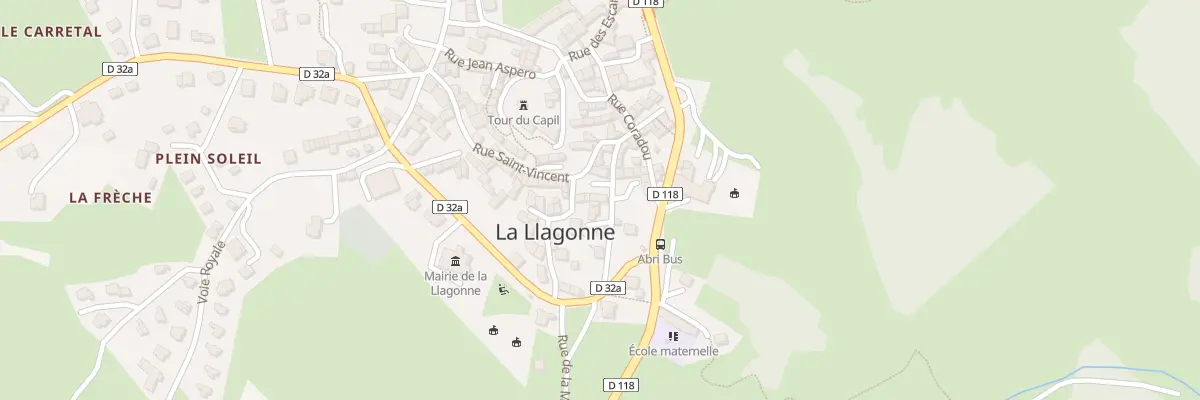 Plan du 7 Rue de la Poste à La Llagonne