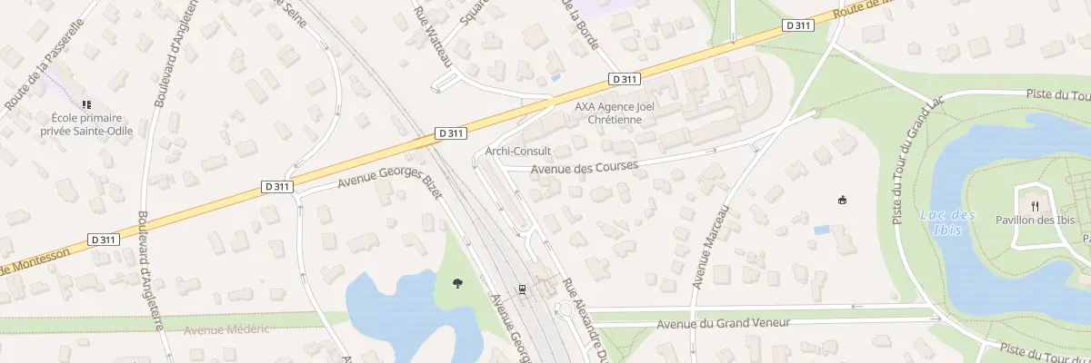 Plan du 2 Av des Courses au Vésinet